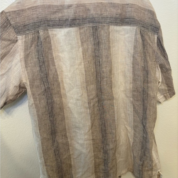 Men's linen Striped Casual Shirt - Picture 4 of 4